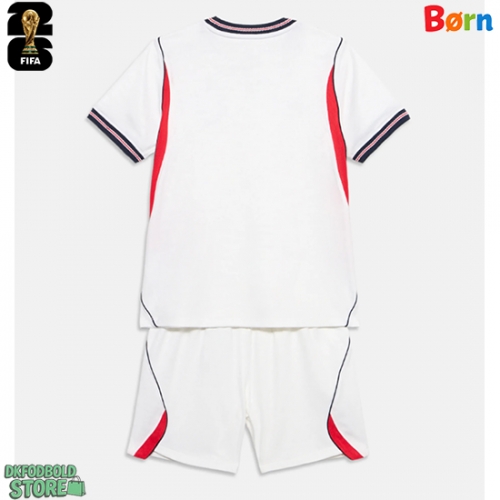 England Replika Babytøj Hjemmebanesæt Børn VM 2026 Kortærmet (+ Korte bukser)